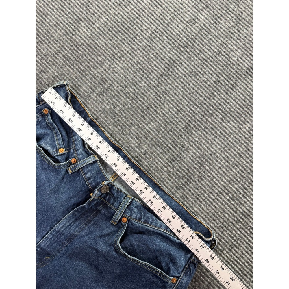Levi's 505 Regular Fit Straight Leg Jeans Mens 36x34 Medium Wash Blue - Picture 2 of 11